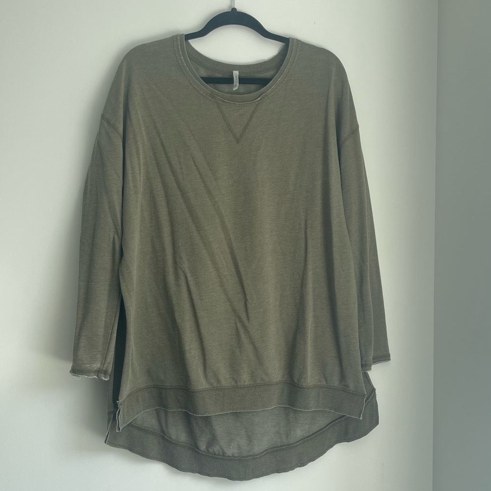 Z Supply Weekender Green Oversized Sweatshirt
